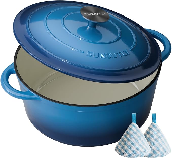 Enameled Cast Iron Dutch Oven by SUNOUTLY