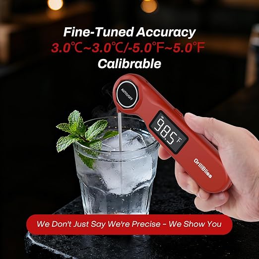Instant Read Meat Thermometer, GrillBliss USB-C Rechargeable Digital Food - Image 5
