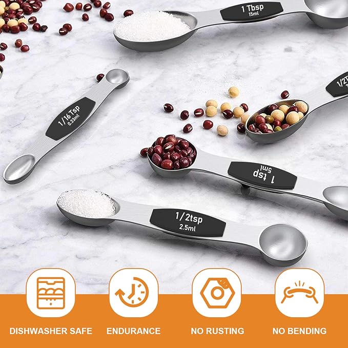 Wildone 14 Pack Stainless Steel Measuring Spoons Set, Including 8 Double Sided - Image 5