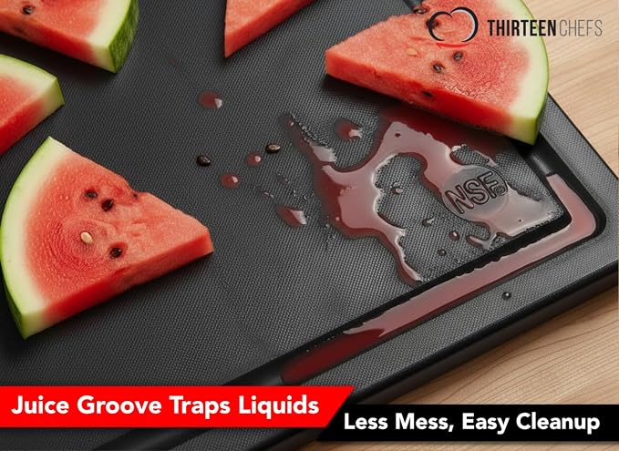 Thirteen Chefs Professional 24 x 18 Grooved Cutting Board - Image 4
