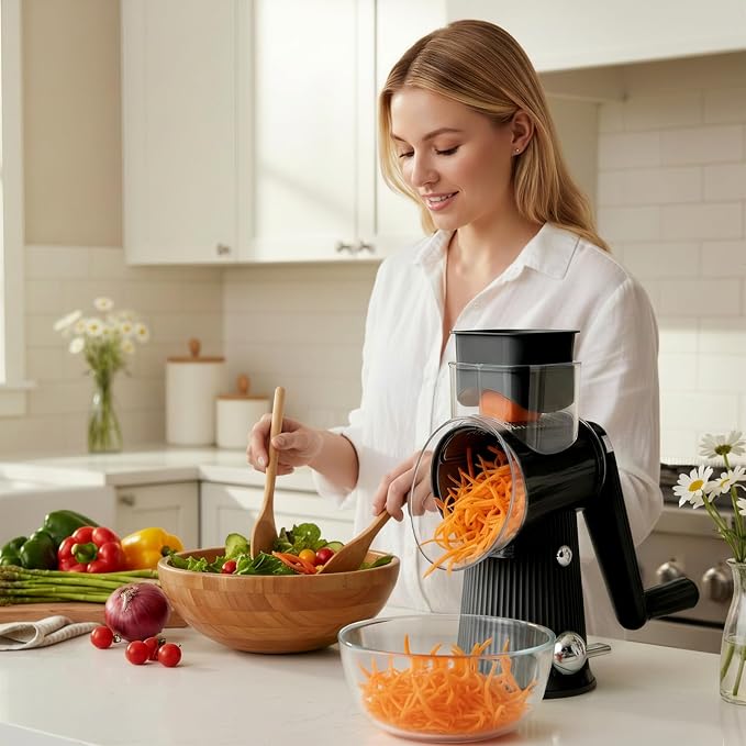 Rotary Cheese Grater with Handle - Image 2
