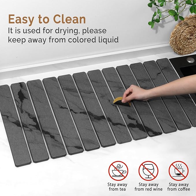 Extra Large Stone Dish Drying Mat - Image 5