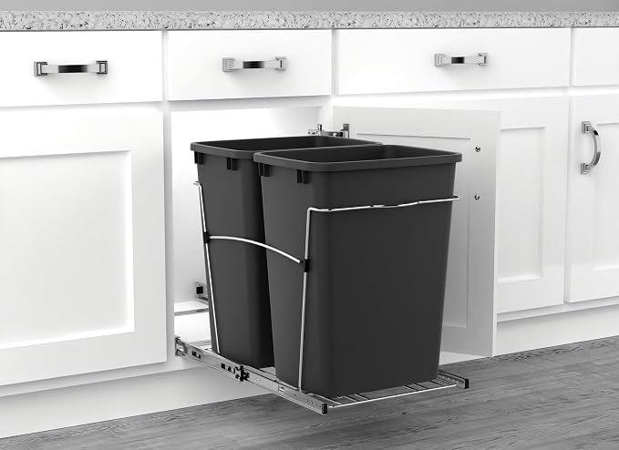 Rev-A-Shelf RV-18KD-18C S Double Pullout Trash Can - Image 7