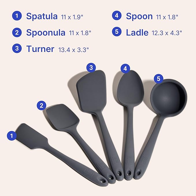 GIR 5-Piece Silicone Kitchen Utensils Set, Non-Toxic Cooking Utensils - Image 6