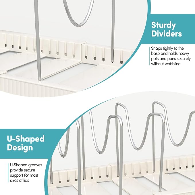 Pots and Pans Organizer for under Cabinet, Pan Pot Organizers inside Cabinet - Image 5
