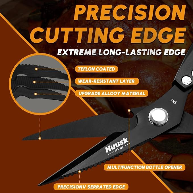 HUUSK Kitchen Scissors for Food - Image 3