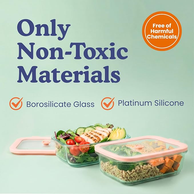 Ziruma Non-Toxic 1.5 cup Glass Food Storage Containers - Image 2