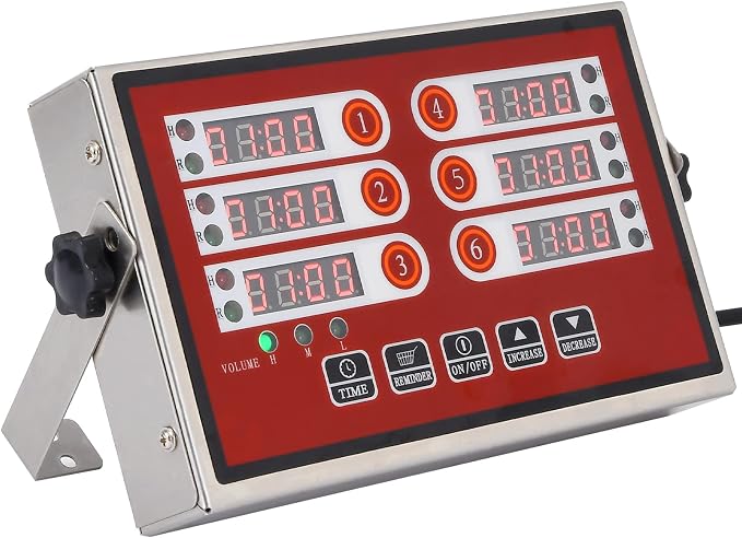 Kitchen Timers for Cooking – 6 Channel Commercial Kitchen Timer Restaurant - Image 4