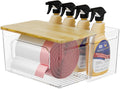 Trash Bag Holder 2-in-1 Under Sink Organizer, Acrylic Trash Bag Dispenser by SPOSPO