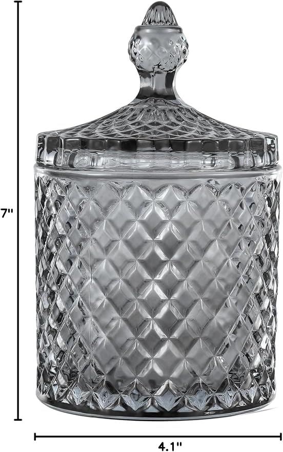 rejomiik Qtip Holder Glass Apothecary Jars - Image 8