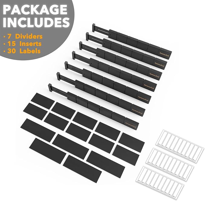 SpaceAid Bamboo Drawer Dividers - Image 7