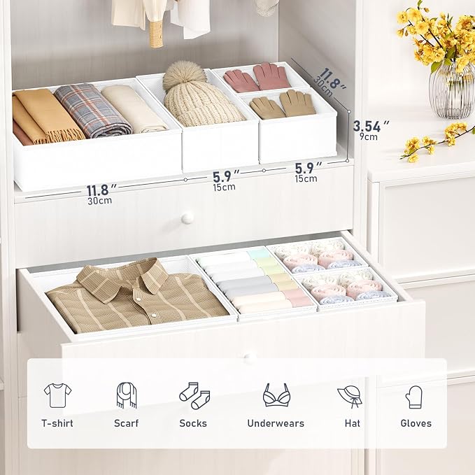 DIMJ Drawer Organizer Clothes- 26 Pack Baby Dresser Organizer - Image 2
