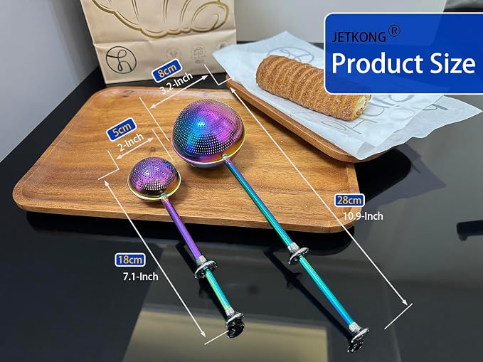 JETKONG 2 Pcs Flour Sifter, Stainless Steel Flour Duster - Image 3