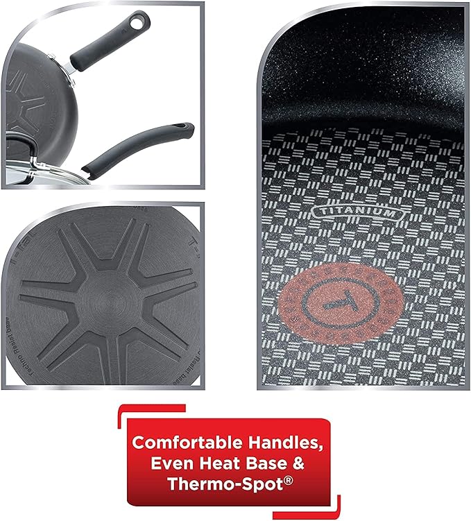 T-Fal Ultimate Hard Anodized Nonstick Fry Pan Set 2 Piece, 10 Inch, Oven - Image 4