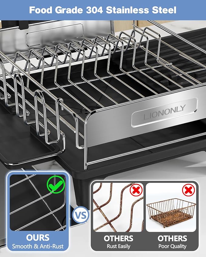 Expandable Dish Drying Rack, Dish Racks - Image 5