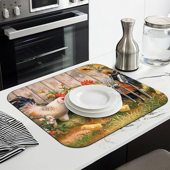 Dish Drying Mat Drainer Pads - Image 3