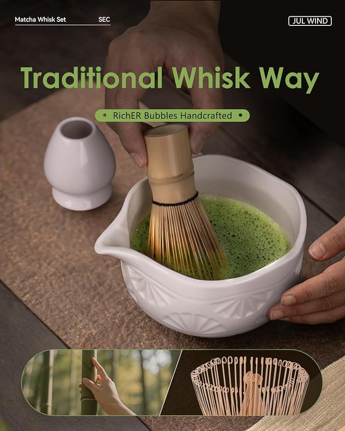 Matcha Whisk Set, Ceramic Matcha Set Includes Bowl - Image 5