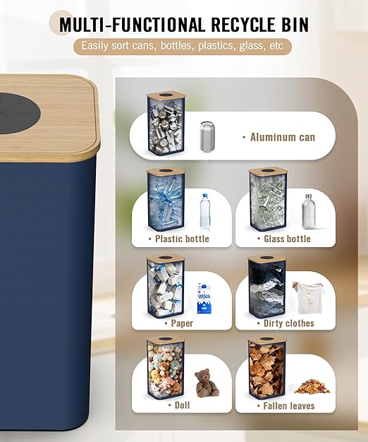 Recycling Bins for Kitchen, 26 Gallon Recycle Bin - Image 3