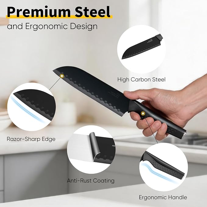 E-far Knife Set, 15-Piece Kitchen Knife Block Set - Image 3