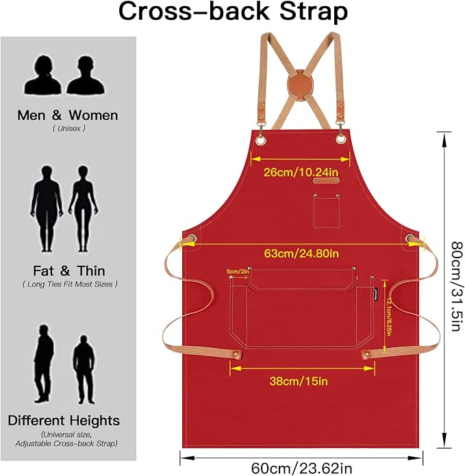 Genixart Chef Apron for Men Women - Image 4