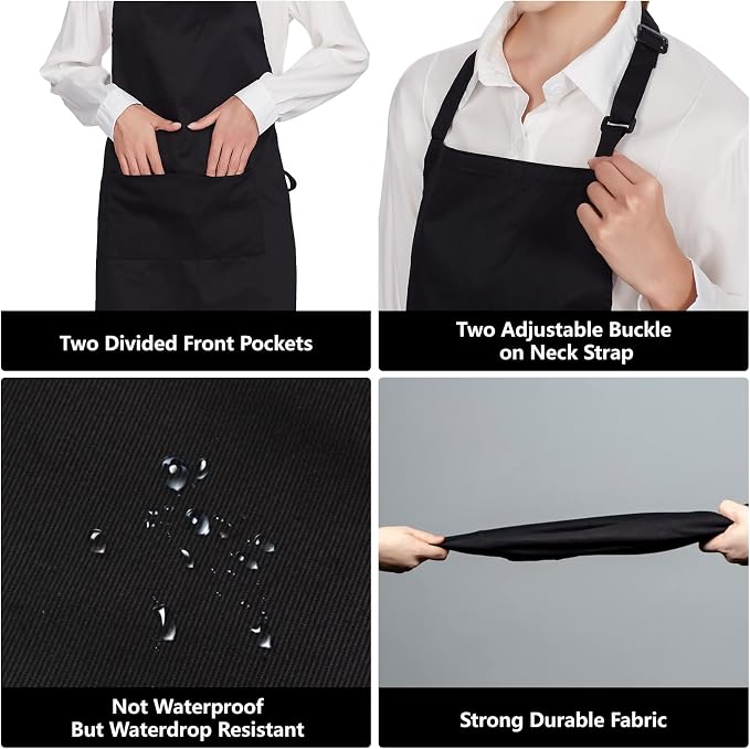 Jubatus 4 Pack 100% Cotton Aprons - Image 5