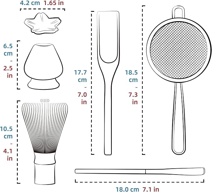 TEANAGOO Matcha Whisk Set, 6-PCS Traditional Starter Set, 100 Prongs Whisk - Image 7
