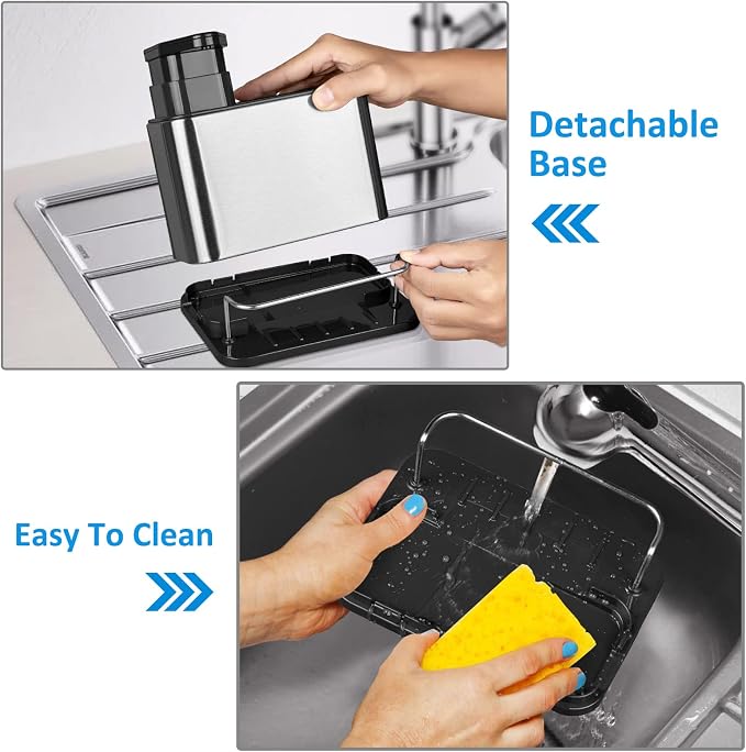 RedCall Soap Dispenser for Kitchen Sink, 3-in-1 Sponge Holder for Kitchen Sink - Image 5