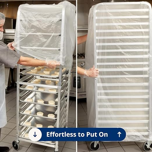 FSE Disposable Commercial Grade Sheet Pan/Bun Pan Rack Covers, 20.25" W x 26" D - Image 7