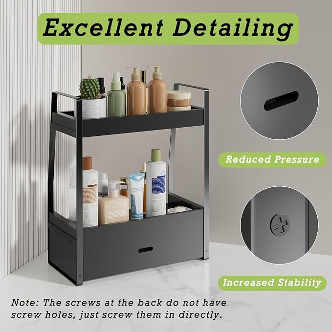 Boulphia 2-Tier Bathroom Organizer Countertop, Bathroom Sink Organizer - Image 5