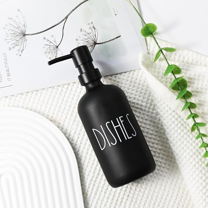 VIMERPA Dish Soap Dispenser, Matte Black Soap Dispenser - Image 5
