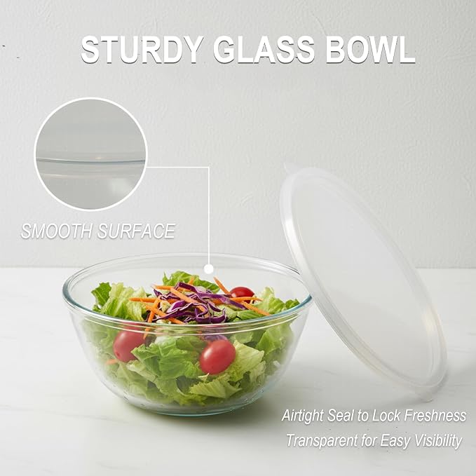 5 Quart Deep Big Glass Bowl - Image 4