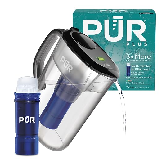 PUR Plus 7-Cup Water Filter Pitcher, Great-Tasting Water, Dishwasher Safe by PUR
