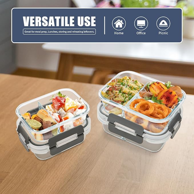 GULFLIN 2 & 3 Compartment Meal Prep Containers - Image 6