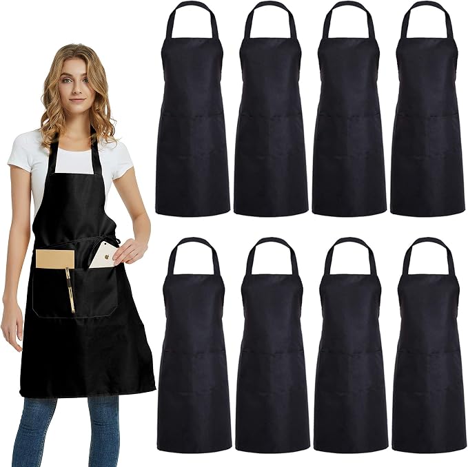 DUSKCOVE 8 Pack Bib Aprons Bulk by DUSKCOVE