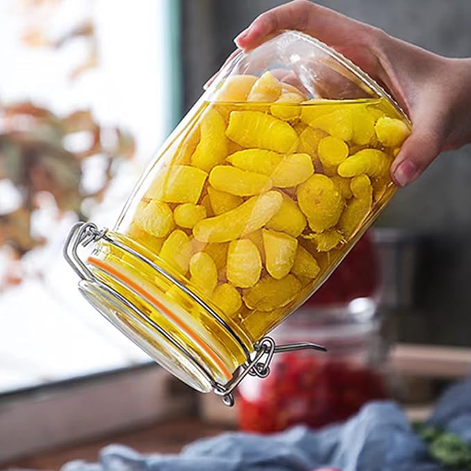 Glass Jars 32oz, Airtight Glass Food Storage Jar - Image 6
