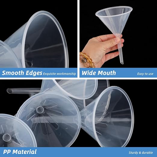 8 Pcs 3.5 Inch Wide Mouth Plastic Funnels, Easy and Smooth Content Transfer - Image 3