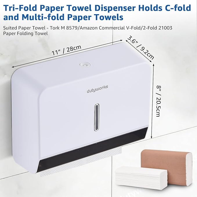Paper Towel Dispenser Wall Mount, Large Capacity 200 Sheets Paper Towel Holder - Image 2