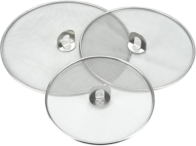 3 PCS Splatter Screen for Cooking, 25/29/ 33 cm Stainless Steel Grease Splatter by Zalaxt