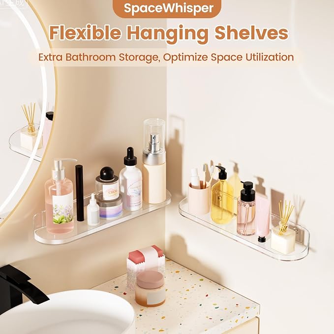 SpaceWhisper Floating Shelves for Wall, Living Room, Display Hanging Shelf - Image 3
