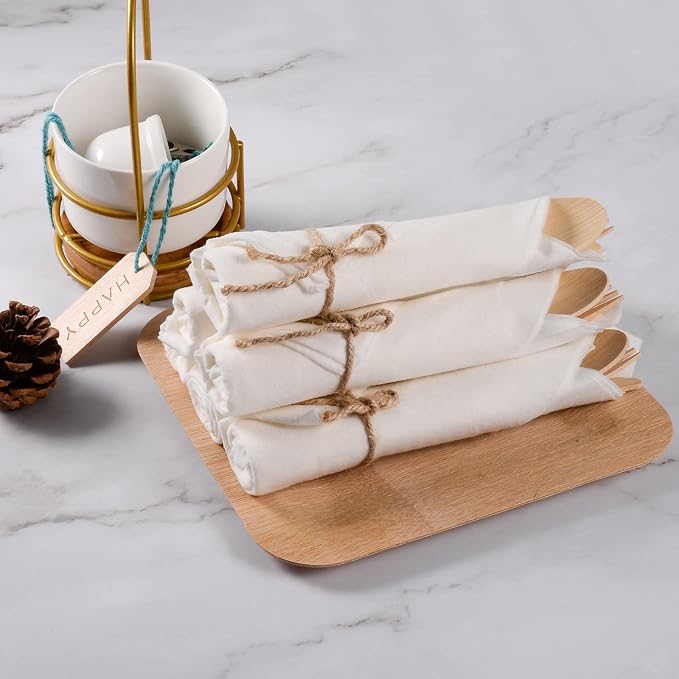 Pre Rolled Napkin and Bamboo Cutlery Set - Image 4