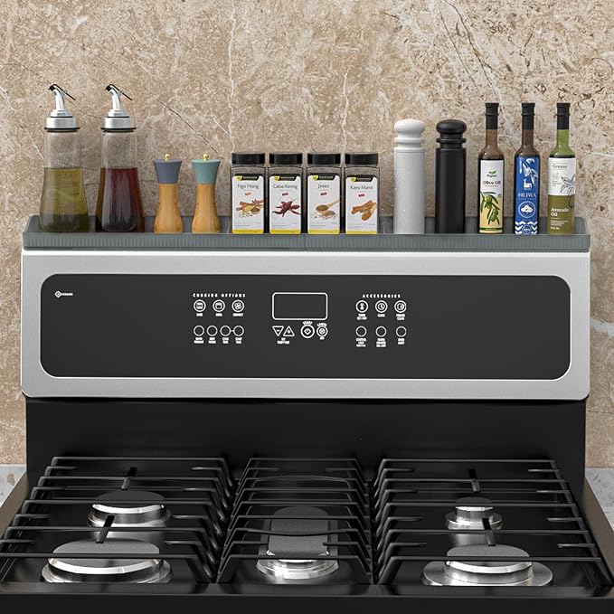 Magnetic Stove Shelf for Back of Stove, 30 Inch Silicone Stove Top Spice Rack - Image 7