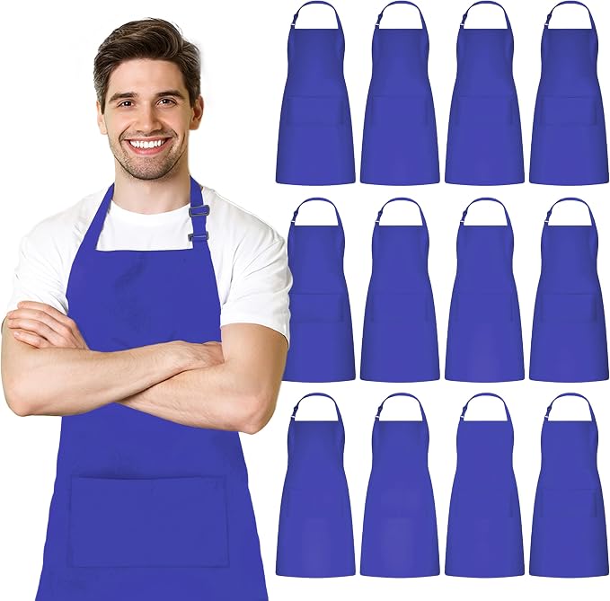 Adjustable Bib Apron 100% Polyester Kitchen Aprons Waterdrop Resistant Aprons by Avalon+Kitchen