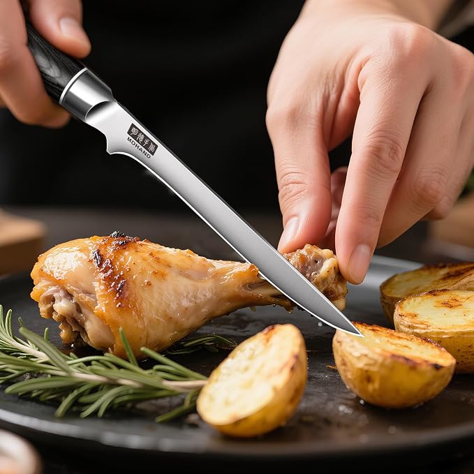 MDHAND Chef Knife Set with Roll Bag, High Carbon Stainless Steel Japanese - Image 7