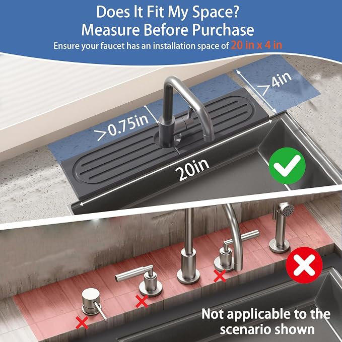 Fast Drying Stone Faucet Mat for Kitchen Sink - Image 2