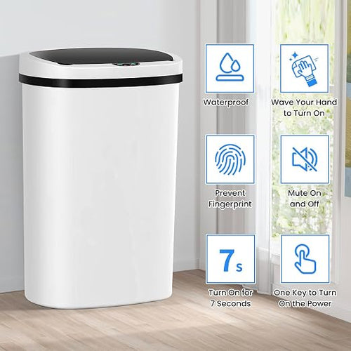 13 Gallon Trash Can | 50L Sensor Automatic Kitchen Trash Can - Image 2