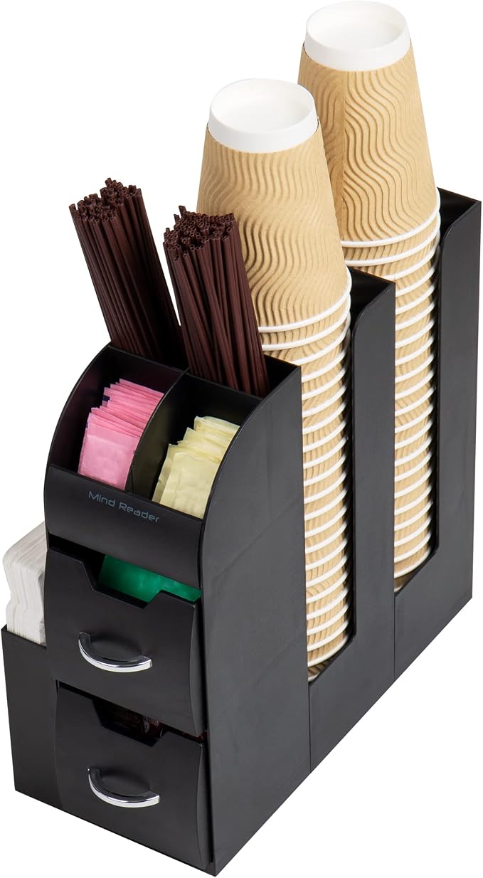 Mind Reader Cup and Condiment Station, Countertop Organizer, Coffee Bar - Image 3