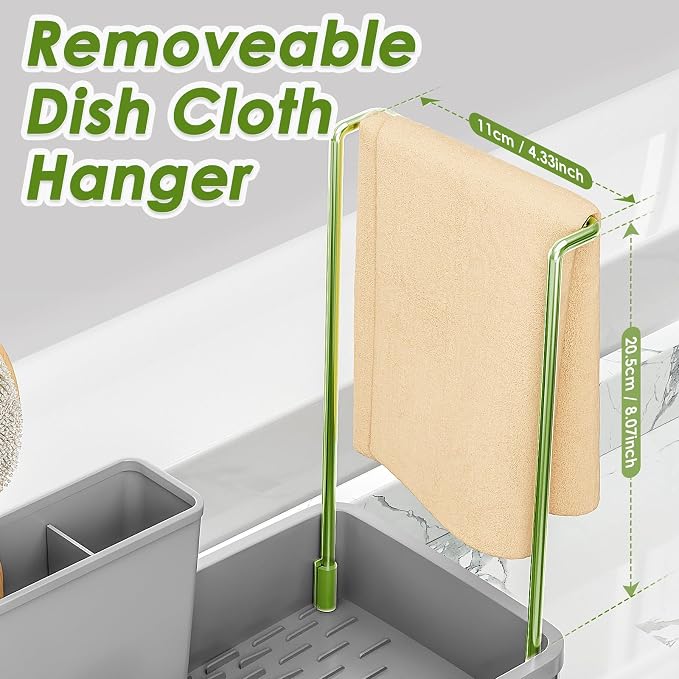 Ewaiira Stainless Steel Sink Caddy, Sponge Holder - Image 7
