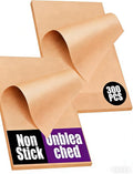 300PCS Unbleached Parchment Paper Sheets by AMFOCUS