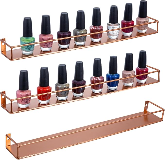 MyGift Modern Copper Metal Wall Mounted Display Racks by MyGiftHome