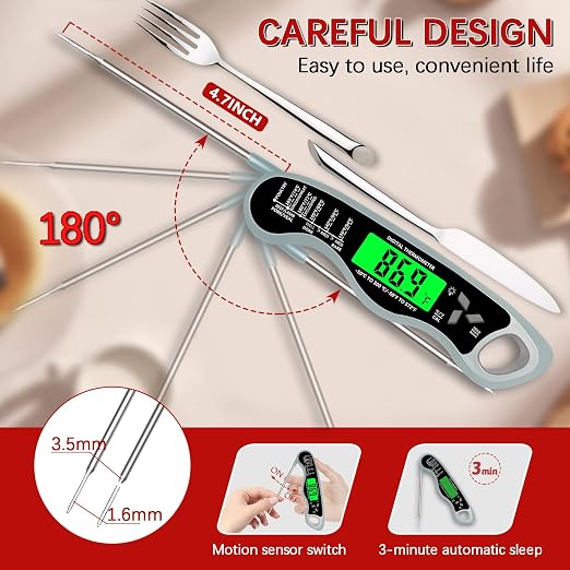 Meat Thermometer Digital，IP67 Waterproof Cooking Thermometer - Image 5